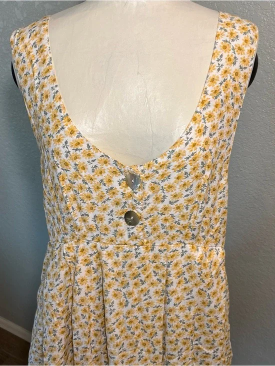 Vintage Compaigne Internationale Express Floral Yellow Maxi Dress Jumper Large - Picture 2 of 12